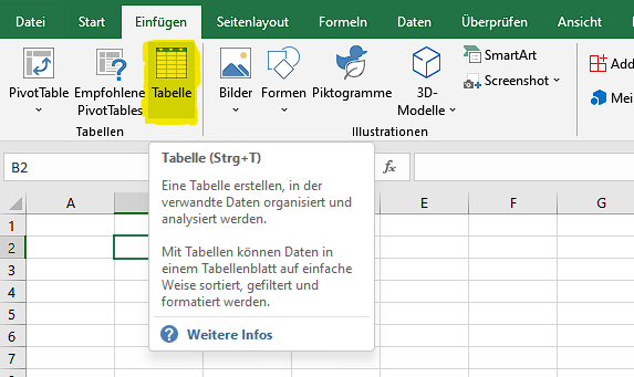 Keyword-Suchfeld erstellen