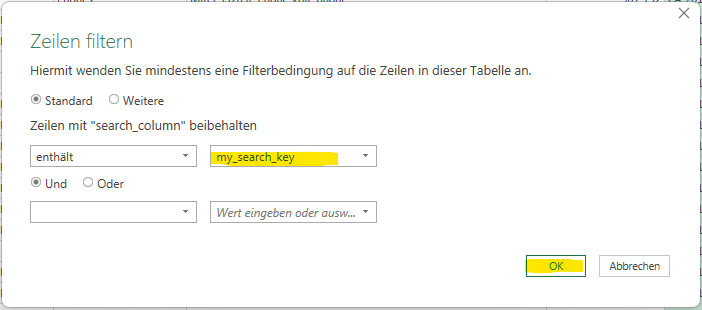 Von hier aus müssen wir unsere Variable «search_key» als Suchparameter in der «search_column» übergeben.